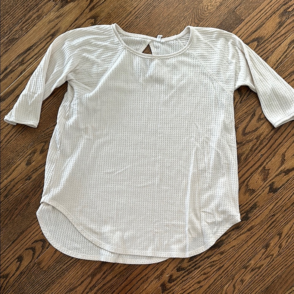 Women's Cream Waffle Top